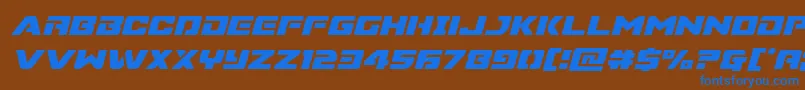 Шрифт Supercommandoital – синие шрифты на коричневом фоне