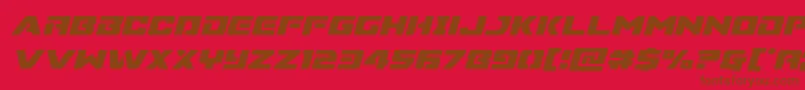 Supercommandoital-fontti – ruskeat fontit punaisella taustalla