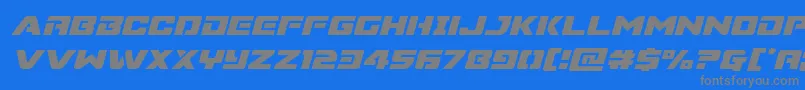 Weitere Informationen zur Supercommandoital-Schriftart Supercommandoital-Schriftart – Graue Schriften auf blauem Hintergrund