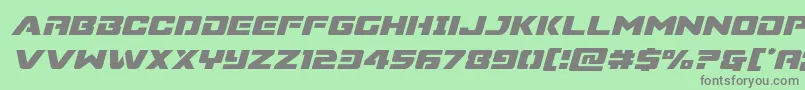 Supercommandoital Font – Gray Fonts on Green Background