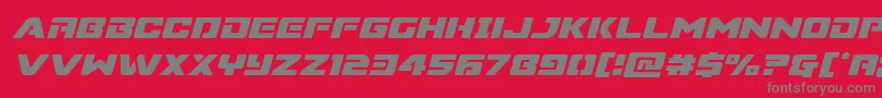 Supercommandoital Font – Gray Fonts on Red Background