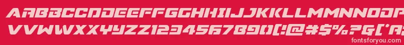 フォントSupercommandoital – 赤い背景にピンクのフォント