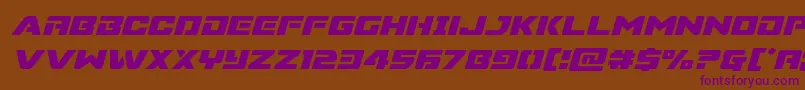Supercommandoital Font – Purple Fonts on Brown Background