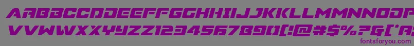 Supercommandoital Font – Purple Fonts on Gray Background