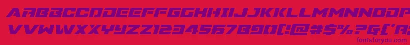 Supercommandoital Font – Purple Fonts on Red Background