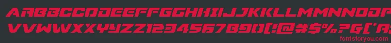Supercommandoital Font – Red Fonts on Black Background