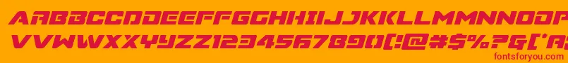 フォントSupercommandoital – オレンジの背景に赤い文字