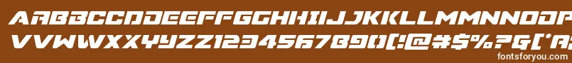 Weitere Informationen zur Supercommandoital-Schriftart Supercommandoital-Schriftart – Weiße Schriften auf braunem Hintergrund