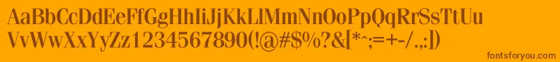 Simeizdemic Font – Brown Fonts on Orange Background