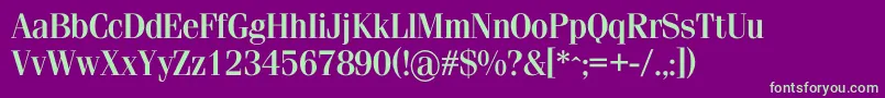 Simeizdemic Font – Green Fonts on Purple Background