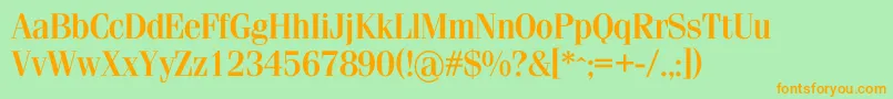 Simeizdemic Font – Orange Fonts on Green Background