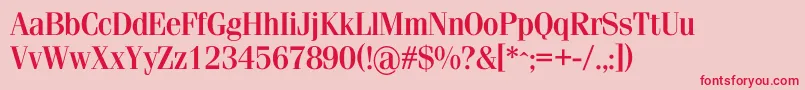 Simeizdemic Font – Red Fonts on Pink Background