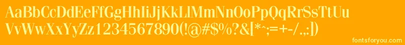 Simeizdemic Font – Yellow Fonts on Orange Background