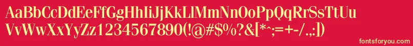 Simeizdemic Font – Yellow Fonts on Red Background