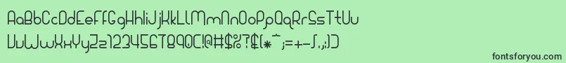 フォントGiada – 緑の背景に黒い文字