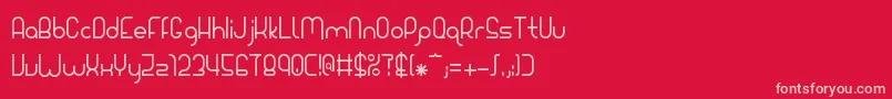 フォントGiada – 赤い背景にピンクのフォント
