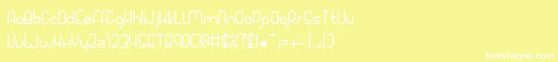 フォントGiada – 黄色い背景に白い文字