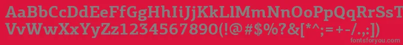PfagoraslabproBold-Schriftart – Graue Schriften auf rotem Hintergrund