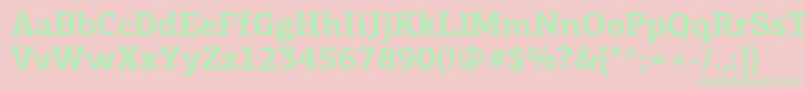 Police PfagoraslabproBold – polices vertes sur fond rose
