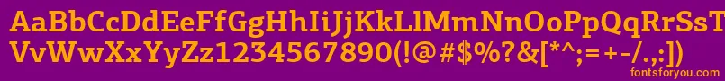 Шрифт PfagoraslabproBold – оранжевые шрифты на фиолетовом фоне