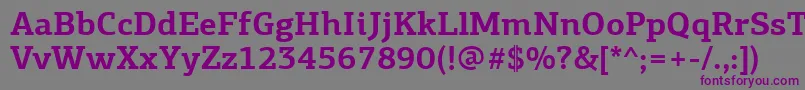 PfagoraslabproBold-fontti – violetit fontit harmaalla taustalla