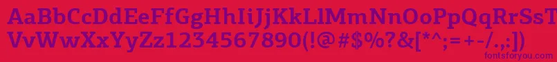 PfagoraslabproBold Font – Purple Fonts on Red Background