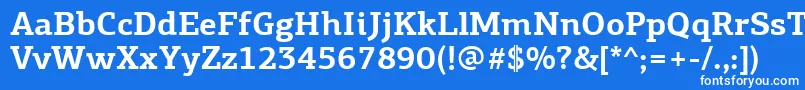 PfagoraslabproBold Font – White Fonts on Blue Background