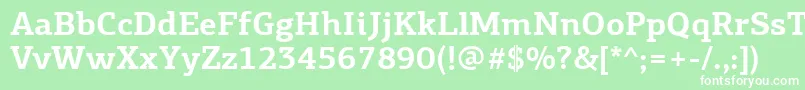 PfagoraslabproBold Font – White Fonts on Green Background