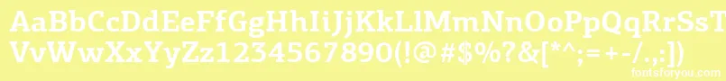 PfagoraslabproBold Font – White Fonts on Yellow Background