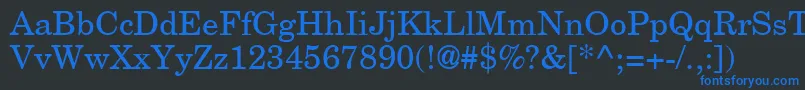NewCenturySchoolbook Font – Blue Fonts on Black Background