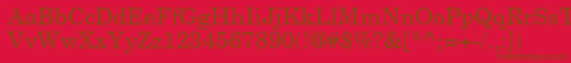 NewCenturySchoolbook Font – Brown Fonts on Red Background