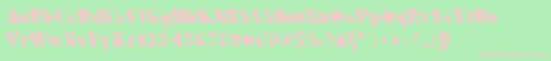 Wavyo ffy Font – Pink Fonts on Green Background