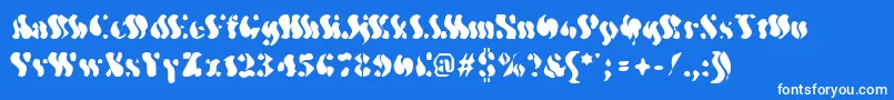 Шрифт Wavyo ffy – белые шрифты на синем фоне