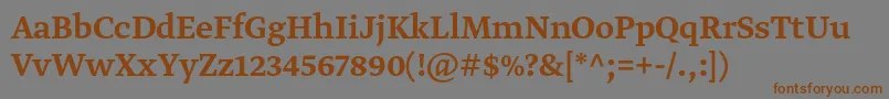 GretatextproMedium Font – Brown Fonts on Gray Background