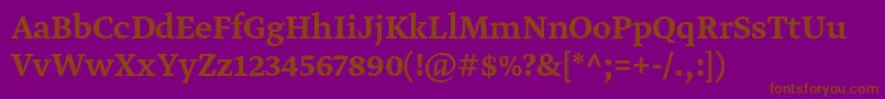 GretatextproMedium Font – Brown Fonts on Purple Background