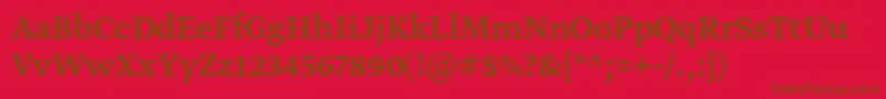 GretatextproMedium Font – Brown Fonts on Red Background