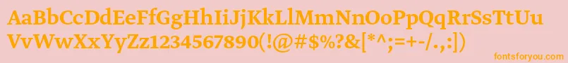 GretatextproMedium Font – Orange Fonts on Pink Background