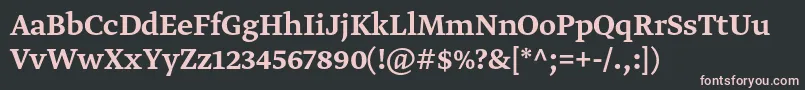 GretatextproMedium Font – Pink Fonts on Black Background
