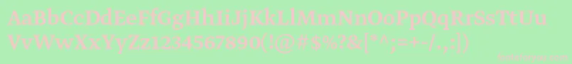 GretatextproMedium Font – Pink Fonts on Green Background