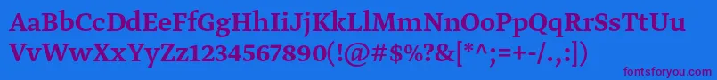 GretatextproMedium Font – Purple Fonts on Blue Background
