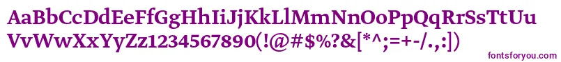 Шрифт GretatextproMedium – фиолетовые шрифты на белом фоне