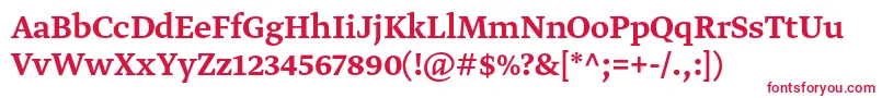 GretatextproMedium Font – Red Fonts on White Background