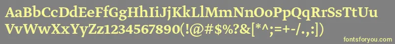 GretatextproMedium Font – Yellow Fonts on Gray Background