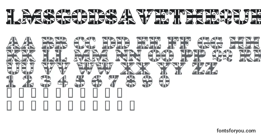 Шрифт LmsGodSaveTheQueen – алфавит, цифры, специальные символы