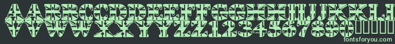 Czcionka LmsGodSaveTheQueen – zielone czcionki na czarnym tle