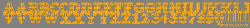 LmsGodSaveTheQueen Font – Orange Fonts on Gray Background