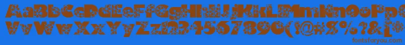 Krystal Font – Brown Fonts on Blue Background