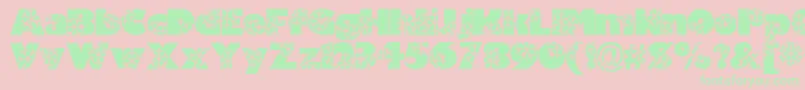 Krystal Font – Green Fonts on Pink Background