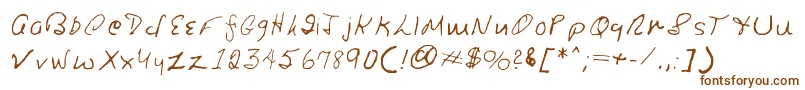 Ronsfont-Schriftart – Braune Schriften auf weißem Hintergrund