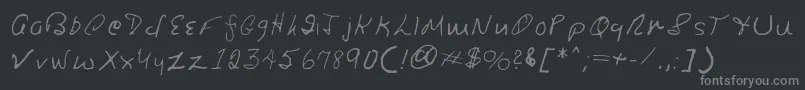 フォントRonsfont – 黒い背景に灰色の文字